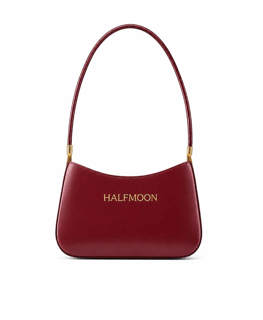 Sera curved shoulder bag in red