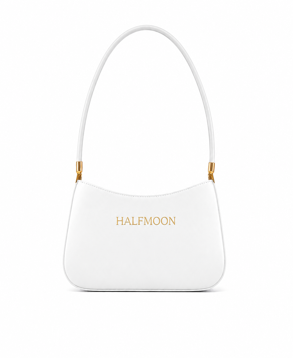 Sera curved shoulder bag in white